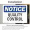 Signmission Quality Control, 5 in W x Rectangle, Vinyl Decal OS-2PACK-NS-D-35-L-17932 - alternate 5
